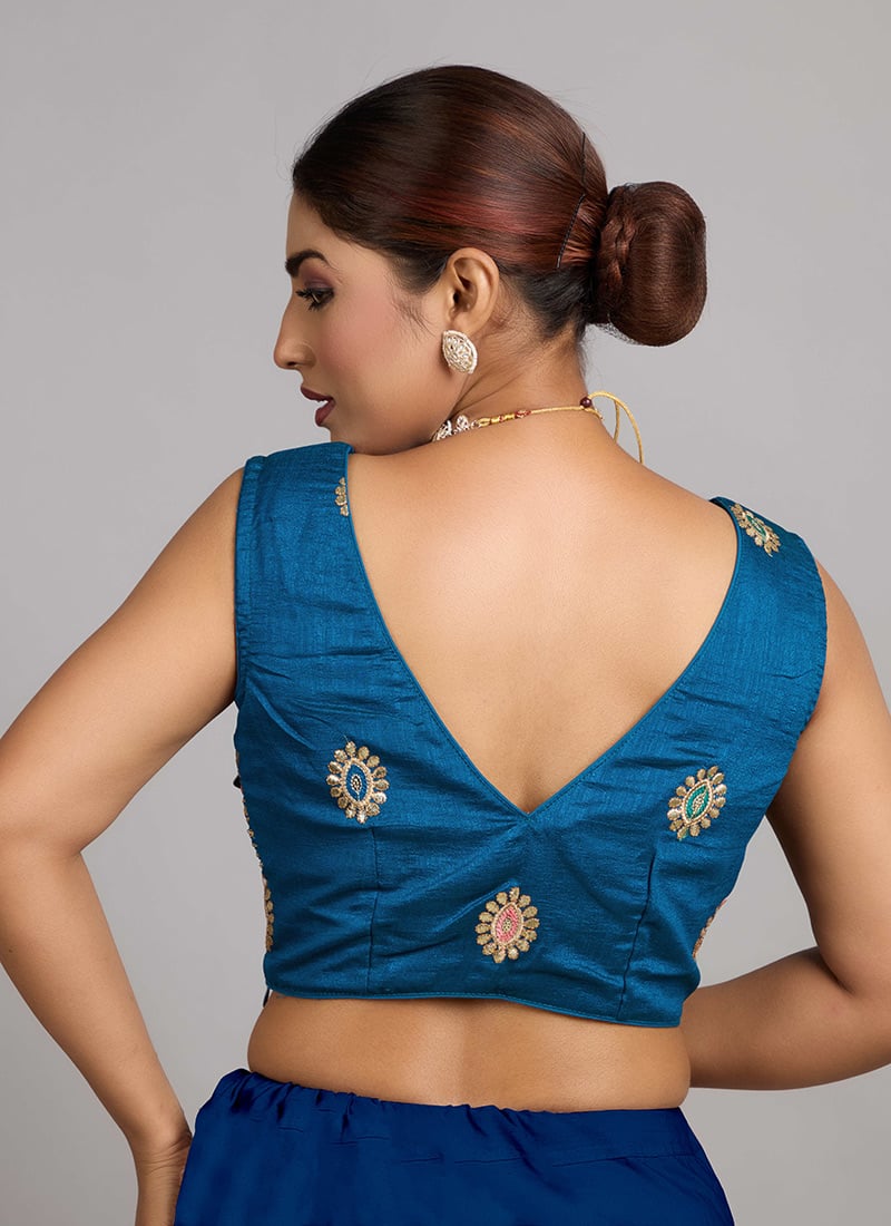 Teal-Blue-Art-Silk-Embroidered-V-Neck-Blouse-BLBS02502763-b.jpg